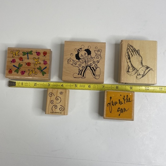 Assorted Craft Ink Rubber Stamp Set of 5 - Picture 3 of 3